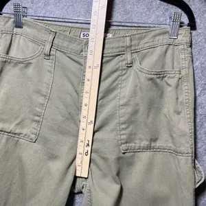 SO Goods For Life High Rise Cargo Wide Leg Pants Olive Green Womens‎ Medium thumbnail 6