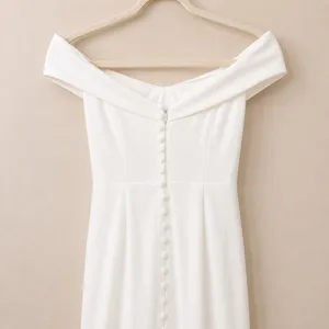 Lulus Luxe Bridal NWOT Arienne White Off-the-Shoulder Mermaid Maxi Wedding Dress thumbnail 8
