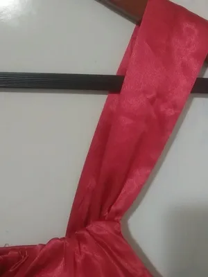 IN San Francisco M Y2K Babydoll Pink Red Satin Dressy Top thumbnail 3