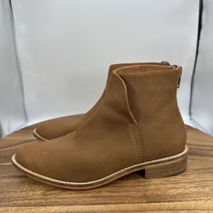 Free People Century Flat Boots Ankle Bootie Brown Leather Boho Women's 37 US 6.5 thumbnail 3