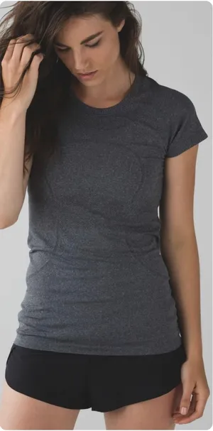 Lululemon Womens Swiftly Tech‎ Short Sleeve Crew Athletic Running Top Size 10 thumbnail 1