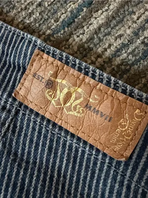 Devine Rights of Denim Y2K Pinstripe Jeans 27x29 Mid Rise Flare thumbnail 7