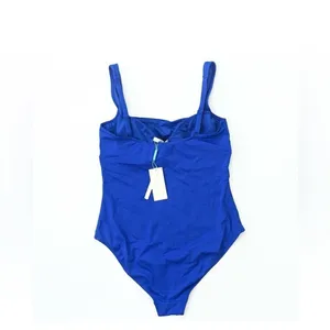 Sea Level Swim Eco Essentials One Piece Swimsuit US 10 Blue Square Neck NWT thumbnail 7