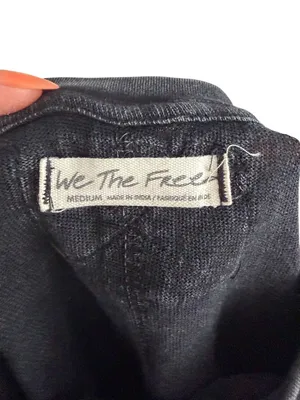WE THE FREE Black Cutout Short Sleeve Top Size Medium thumbnail 8