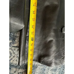 Women's Worthington Brand Black Leather Button Up Jacket RN 93677 Size Medium thumbnail 6