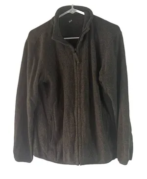 Uniqlo Women's Size Medium Grey Full Zip Fleece Sweater‎ thumbnail 1