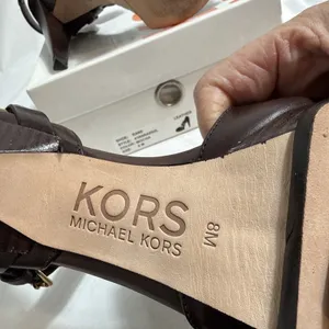 Michael Kors Rare Shoes Womens 8 Mocha Brown Fashion 4” Heels Dress In Box thumbnail 10