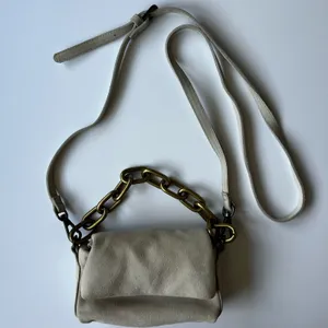 Free People Charlie Chain Crossbody in taupe suede leather thumbnail 2