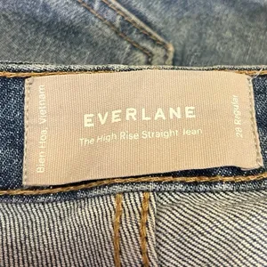 Everlane Women's Blue High Rise Medium Wash Straight Denim Jeans Size 28 thumbnail 4