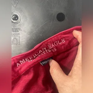 American eagle outfitters super stretch red color‎ size 4 thumbnail 3
