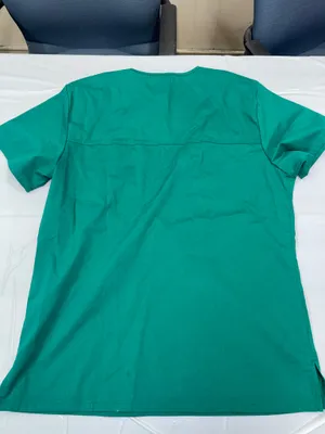 Cherokee Mens Hunter Green Short Sleeve Scrub Top Size Medium thumbnail 2
