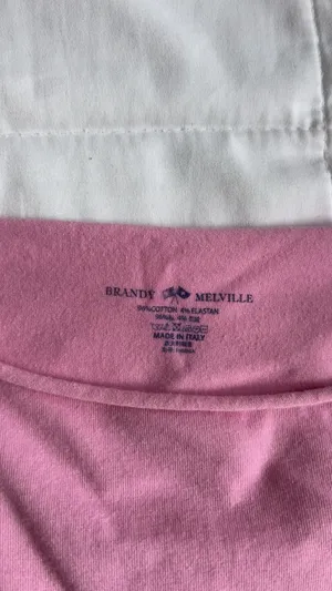 Pink Brandy Melville off the shoulder top thumbnail 3