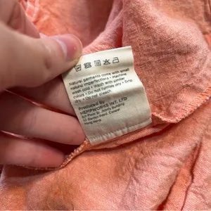 Hoodlamb Hemp Tailor Organic Cotton Flowy Back Tie Cut Out Dress Peach Coastal thumbnail 7