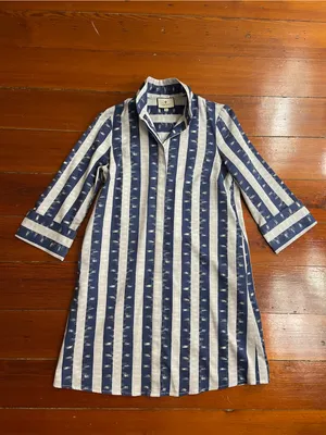 Tuckernuck Charlie Dress in Stillwater Blue Stripe Mini Cotton Sz XS 🧡🎀 thumbnail 11