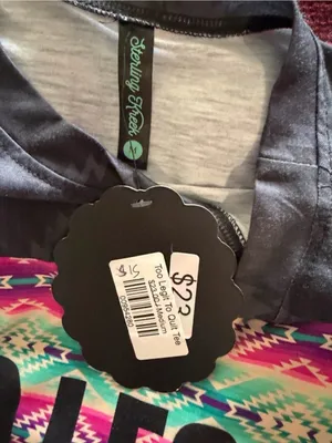 Sterling Kreek Too Legit to Quit Black Graphic Tee with Aztec Stripe thumbnail 6