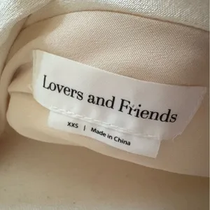 LOVERS + FRIENDS Satin Boa Mini‎ Dress In Ivory Size XXS thumbnail 8