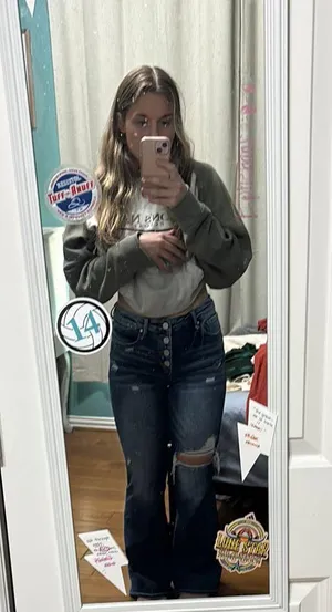 Women’s  Ripped Flare Jeans thumbnail 3
