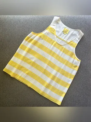 Anthropologie MAEVE Pleated Tank Top Size 6 thumbnail 3