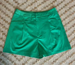 Zara High Rise Satin Shorts thumbnail 2