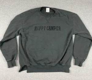 OFFLINE By Aerie Sweatshirt Womens XS Gray Happy Camper Crewneck Fleece Pullover thumbnail 1