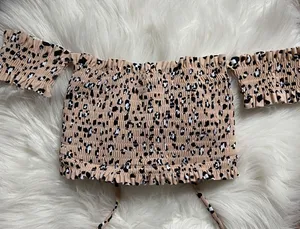 Target NWT  push-up off the shoulder cheetah bikini top thumbnail 1