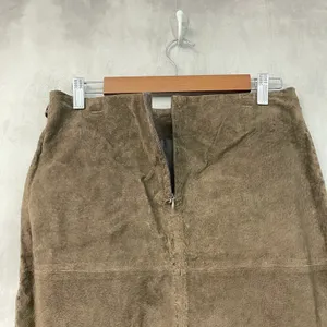VTG Rampage Fringe Suede Set Vest M Skirt 11 Brown Western Boho Indie Festival thumbnail 12