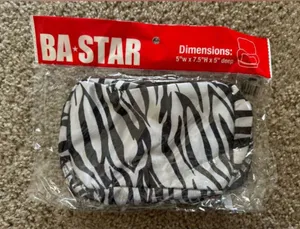 Zebra Cosmetic Bag Travel NWT thumbnail 1
