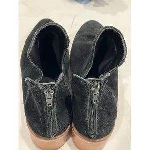 Steve Madden Suede Booties Block Heel Ankle‎ Boots Black Zipper Size?7.5 thumbnail 8