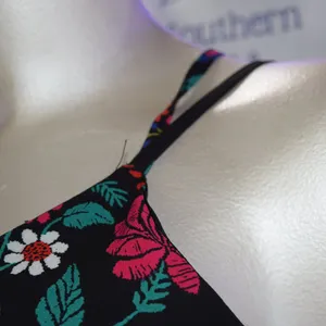 Xhilaration Spaghetti Strap Dress, Floral Pattern on Black Size XL thumbnail 11