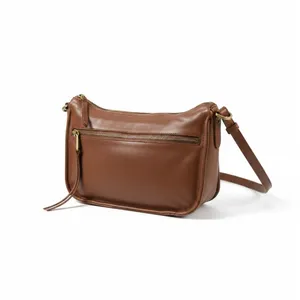 HOBO VTG Leather Crossbody Bag Brown Timeless Everyday Travel Work Minimalistic thumbnail 2
