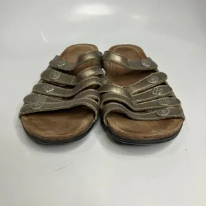 Dansko Janie slide sandals gold bronze metallic‎ leather Strappy women's size 41 thumbnail 2