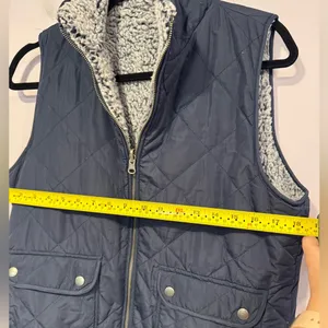 Blue Sherpa quilted dual side‎ dry goods vest thumbnail 2