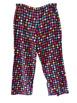 Victoria's Secret Pajama Set M Multi-Color Polka Dot 100% Cotton Button Up Pants thumbnail 13