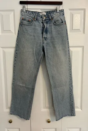 ZARA Straight Leg Jeans High-Rise thumbnail 1