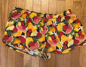 Pink Victoria’s Secret Tropical Fruit Print Cotton Boxers PJ Bottoms Size XL thumbnail 1