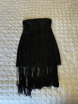 Rikki Black Fringe Flapper Dress thumbnail 7