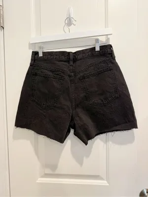 ABERCROMBIE & FITCH NWT Curve Love Mid Rise Loose Short in‎ Black thumbnail 6