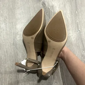 Vince Camuto Brendie Taupe Green Slingback Pump Size 8.5 NEW thumbnail 4