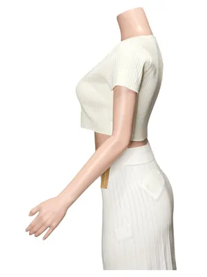 REFORMATION Anny Knit Cropped Cardigan, Gossamer, Small thumbnail 5