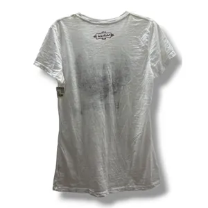 Dang Chicks Dang Blessed Chick White Slub Knit Heart Wings Graphic Tee Large NEW thumbnail 4