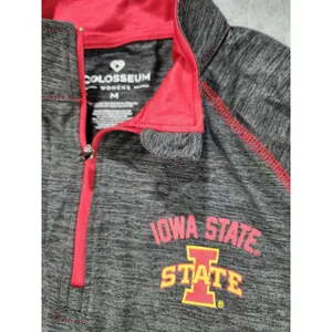 Iowa State Cyclones 1/4‎ Zip Pullover Women Size MEDIUM Colosseum Jacket Gray thumbnail 2