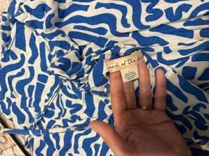 Blue midi vacation dress Size L thumbnail 2
