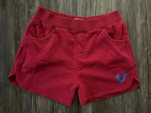 True Religion Red Sweat Shorts Sz XL Horseshoe thumbnail 1
