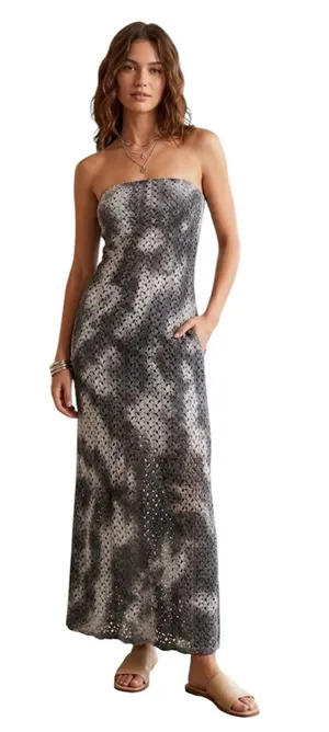 Ariella Crochet Strapless Maxi Dress Size S thumbnail 1