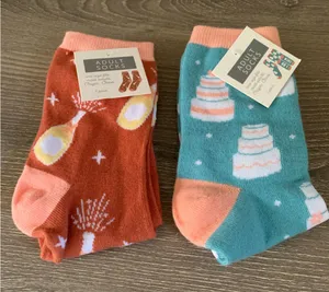 Socks Cake Champagne Celebration Blue Orange Pair Set Two I Do Crew Wedding thumbnail 1