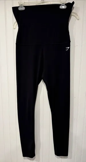 Gymshark Black High-Waist maternity Performance Leggings thumbnail 1