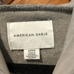 American eagle pocket crop hooded army green sweatshirt thumbnail 5