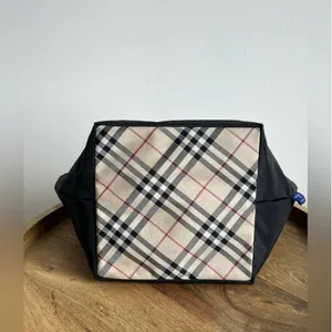 Burberry Blue Label Nova Check Mini Tote Black Nylon thumbnail 6