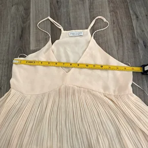 Paper Crane Butter yellow pastel plisse pleated chiffon babydoll tank thumbnail 2