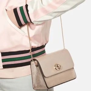 Coach Women's Turnlock Chain Crossbody Leather Bag, Platinum/Gold, NWOT thumbnail 16